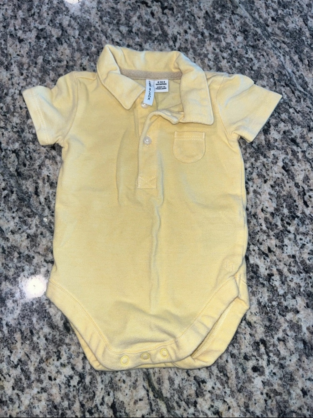 Janie and Jack Classic Yellow Polo One-Piece Bodysuit